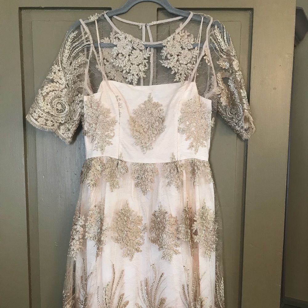 Gold Party Dress by Adrianna Papell